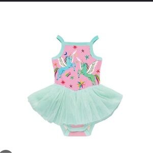 Rock Your Baby Pink and Mint Unicorn One Piece tutu